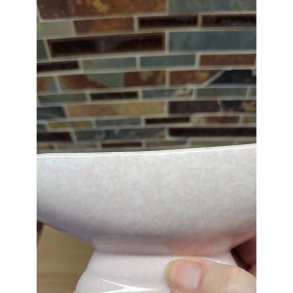 Vintage McCoy Pottery Planter, Mid Century Modern, Pink White Mottled 924 USA - Picture 5 of 5